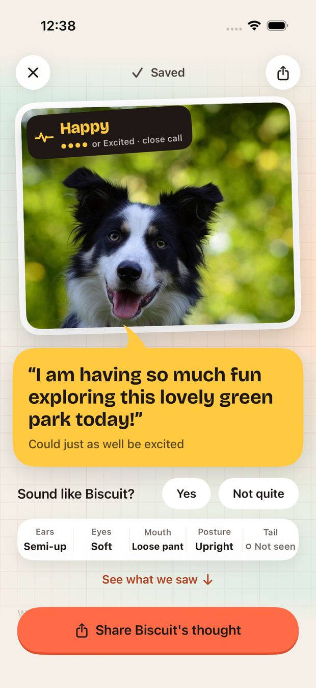 WagRead result screen with a Happy read, sign agreement, and visible sign explanation.